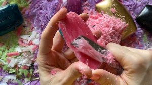 ASMR SOAP| Cutting colored soaр Palmolive | Soap Carving| Резка крашенного мыла