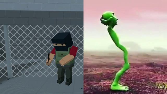 ЗЕЛЁНЫЙ ЧЕЛОВЕЧЕК ТАНЦУЕТ В БЛОК СТРАЙКЕ смотреть онлайн