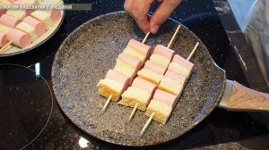 Жареная сосиска. Сосиска в сыре. Сосиска с сыром на сковородке. Хот-дог по новому.