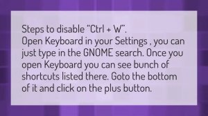 How do I disable Ctrl W?