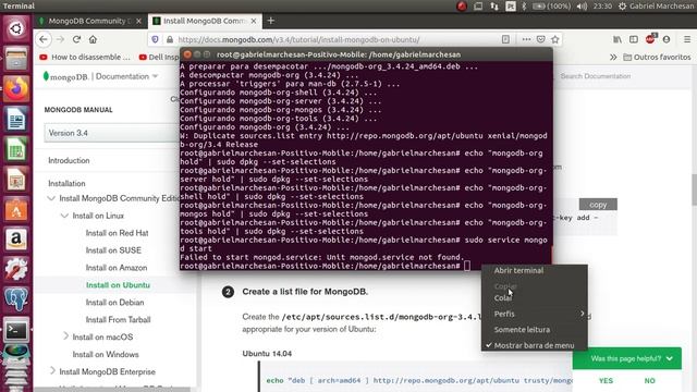 2 – Instalação do MongoDB v3.4.24 no Linux Ubuntu