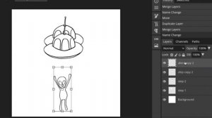 EASY GIF INSTRUCTIONS! TWO LAYER HAND DRAWN GIF IN PHOTOPEA! FREE, EASY, QUICK! Free Alien Download