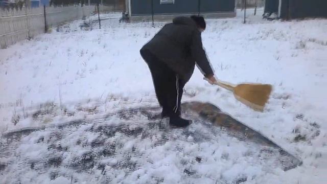 ЗАЧЕМ ЧИСТИТЬ КОВРЫ СНЕГОМ?! смотреть онлайн