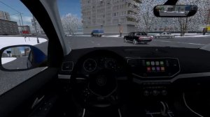 Volkswagen Amarok V6 3 0 TDI - City Car Driving | Winter Drive [Steering wheel gameplay]