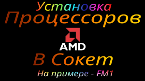 Установка процессоров AMD в Сокет