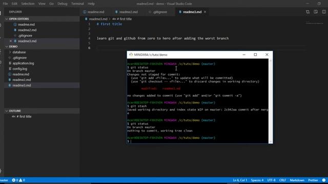 Learn Git & GitHub Tutorial Course - Video No 16 - How to Stash ? смотреть онлайн