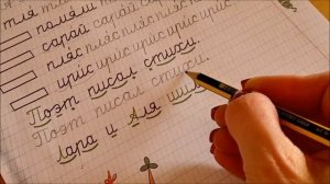 Прописи, занятие 14, стр.29: написание предложений.