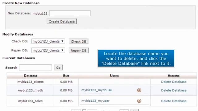 How to delete a MySQL database in cPanel смотреть онлайн