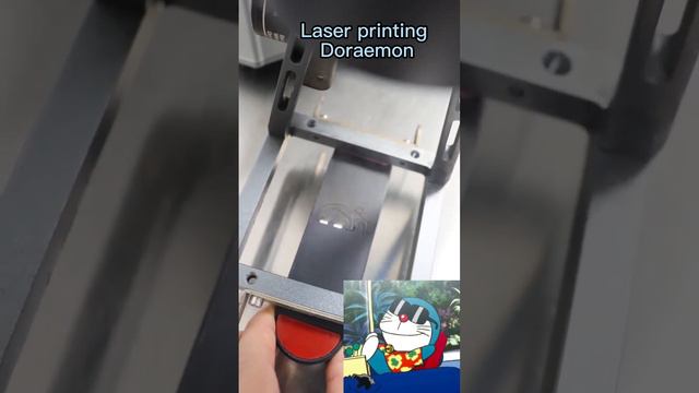 How to use portable handheld laser marking machine print Doraemon. #lasermarking #printer #laser