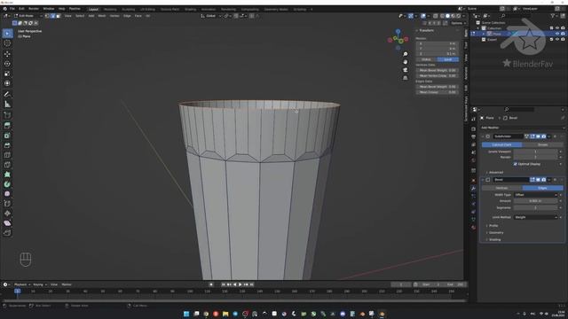 Моделирование стакана в Blender смотреть онлайн