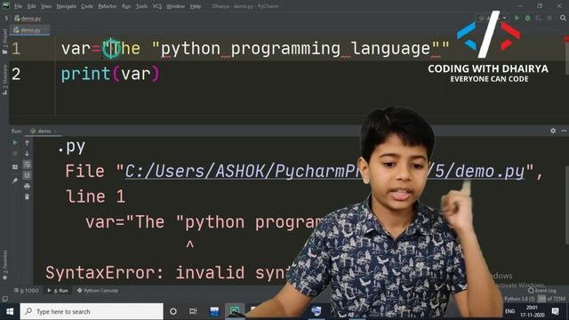 Strings in Python | # 6 Python Tutorial | Python Programming Tutorial for Beginners | [Full Course]