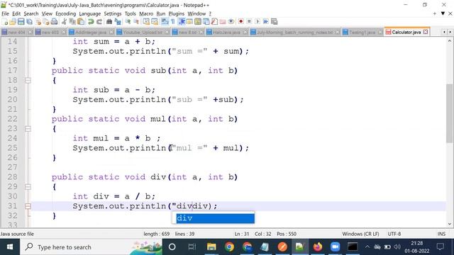Live Java class for beginners session 6 Java Programming Variables #java #beginners #neojobhunter