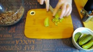 Салат из свиного сердца и моркови по-корейски.Вкуснейший,ароматный,островатый,кисло-сладкий салатик