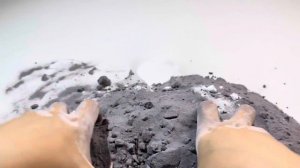 ASMR baking soda black and white