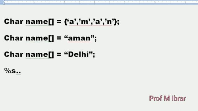 character array in C #bca #mca #strings #cprogramminginhindi #ctutorialinhindi