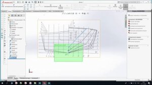 Чертим 3D модель днища кораблика в программе SolidWorks