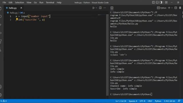 Python Tutorial: Getting User input in Python tamil | Learn Python By Problem Solving | Info Simple