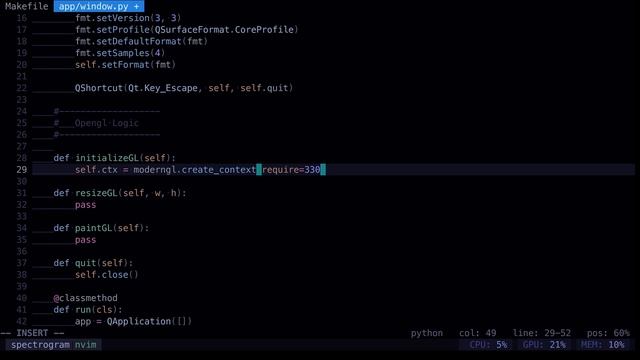 Audio Spectrogram - 02 PyQT5 ModernGL Window Setup смотреть онлайн