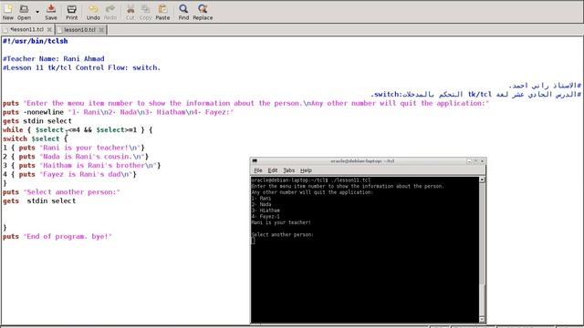 Programming in Tcl/Tk Lesson 11: Control Flow: Switch. (Arabic Version) смотреть онлайн