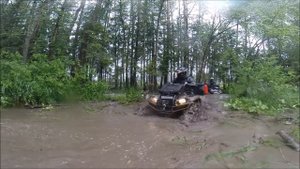 На квадроциклах по Мотокроссовой трассе. BRP g1, BRP g2, CF moto X8, Yamaha Grizzly.