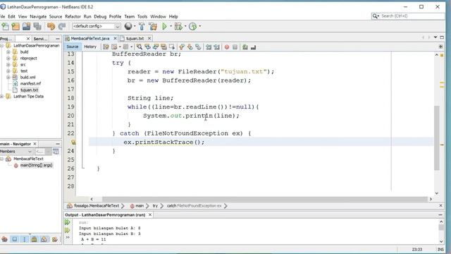 Video Tutorial Membaca File Text menggunakan BufferedReader di Java смотреть онлайн