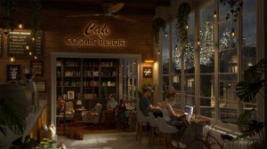 Cosmic Café  Coffee Shop Ambience with Beautiful Relaxing Jazz Music For Studying & Working