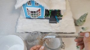 Собираю новогодний домик из картона. Часть 8 Финал