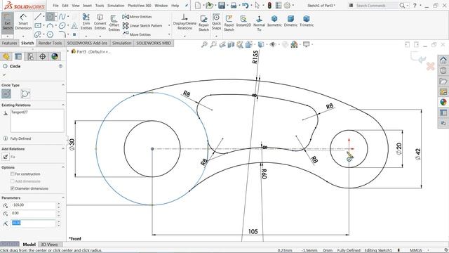 SolidWorks Tutorial for beginners Exercise 21