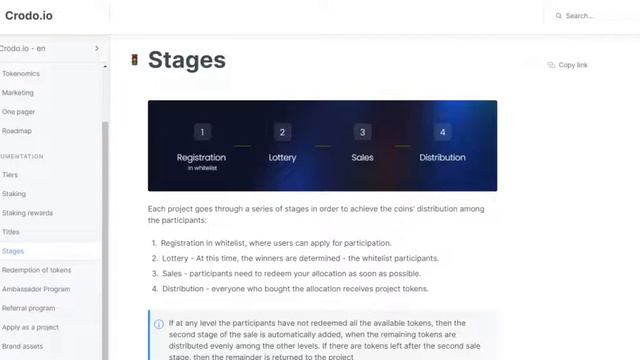 Этапы выхода проектов на лаучнпаде Crodo смотреть онлайн