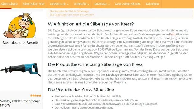 Säbelsägen von Kress | Infos, Tipps und Testsieger | SaebelSaegen.net