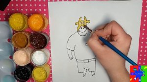 Папа бык из мультфильма Оранжевая корова.