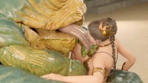 'Slimey Leia' Teaser - Jabba the Hutt licks Slave Leia's face with his slimy tongue