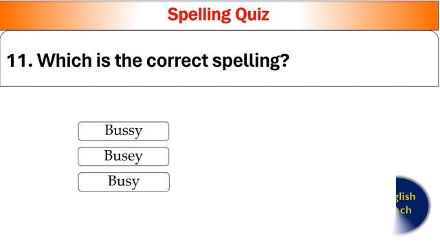 Spelling Quiz | Can you pass this test? | English Spelling Quiz смотреть онлайн