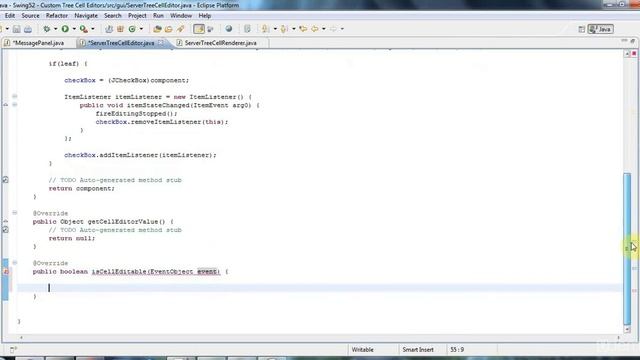 Custom Tree Cell Editors Editing Tree Nodes Using Checkboxes