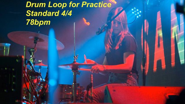 Drum Loop for music learners - 4/4 - 78bpm смотреть онлайн