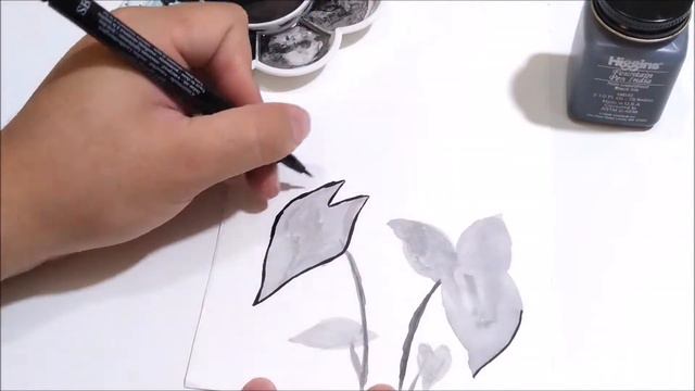 INKTOBER DAY 4 - Caladium White Christmas | Houseplant Edition смотреть онлайн