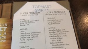 Norwegian Breakaway Full Bar Menu / Drink Menu and Prices