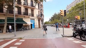 Walking gran via barcelona, Caminando gran via barcelona