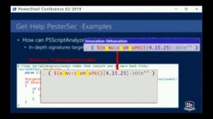 Daniel Bohannon - PesterSec: Using Pester & ScriptAnalyzer to Detect Obfuscated PowerShell