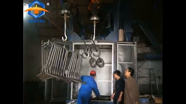 видео работы дробемет подвесного типа