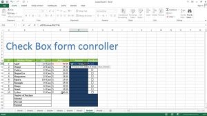 How to use check box from controler excel Advance