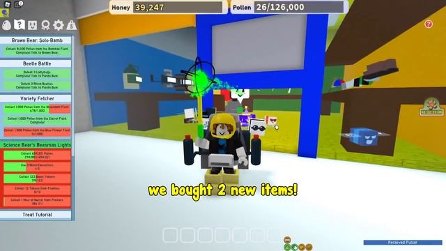 Noob With New Buoyant Bee & Precise Bee Mythic! Made 1 Billion Honey - Bee Swarm Simulator Roblox смотреть онлайн