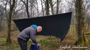 DD HAMMOCKS 4x4 TARP SETUP FOR LOW HAMMOCK SETUP OR LOW PROFILE TENTS.