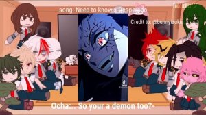 MHA Class 1-A react to Y/N as Nezuko ⟬Part 1⟭ ⟬Gacha Club⟭ ⟬MHA⟭ ⟬Y/N⟭ ⟬Demon Slayer⟭