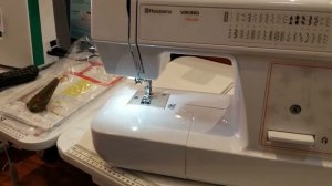 Threading the Husqvarna Viking E20 with a Twin Needle
