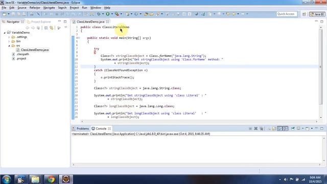 Java Class Literals | Java Tutorial смотреть онлайн