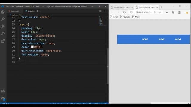 Ribbon Banner Navbar Menus using HTML and CSS смотреть онлайн