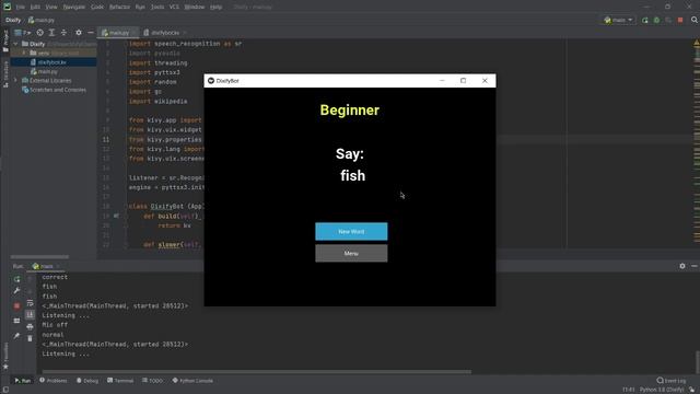 Dixify: Python / Kivy words pronunciation App смотреть онлайн