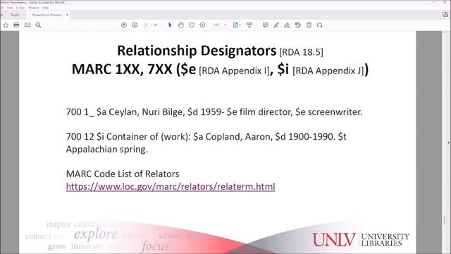 MELA Workshop 2022 Streaming Media RDA and MARC21 - Session 2 смотреть онлайн