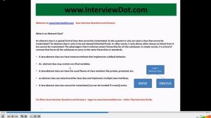 java interview question and answers what is an abstract class